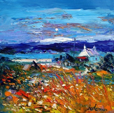 Evening Gloaming over Gigha 12x12 SOLD